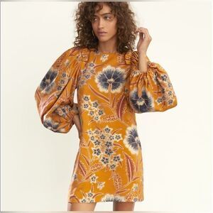 Ulla Johnson Claudine Dress 100% Silk Amber Size 0